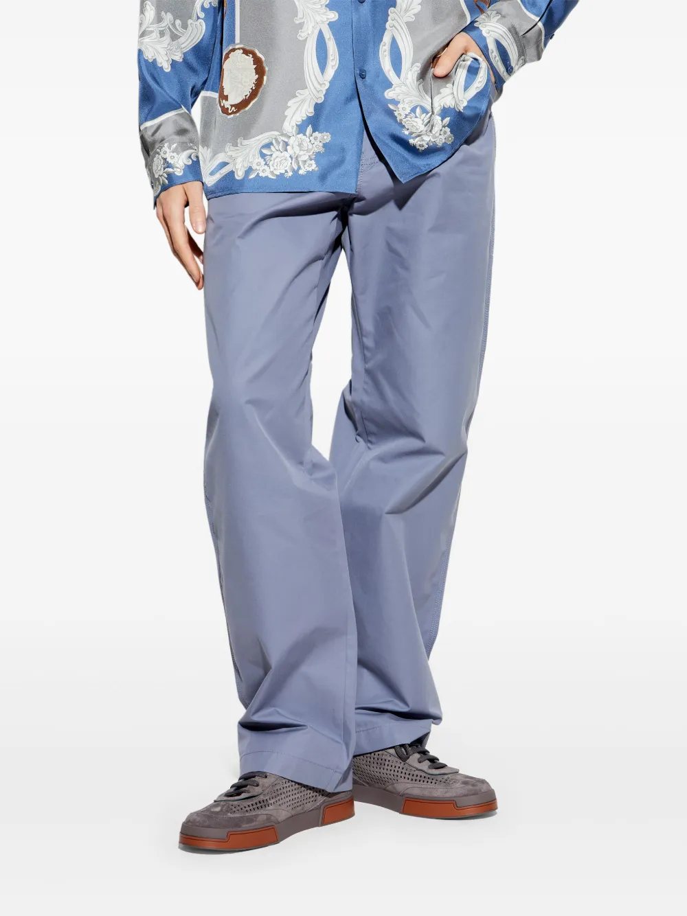 Versace Straight broek Blauw