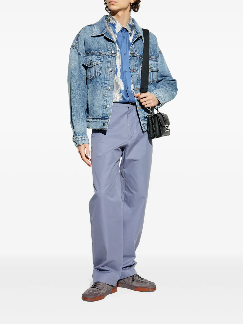 Versace Straight broek Blauw