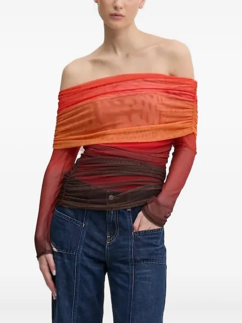 NEVER FULLY DRESSED ombré draped top