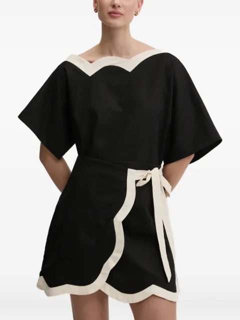 NEVER FULLY DRESSED Scalloped trim top