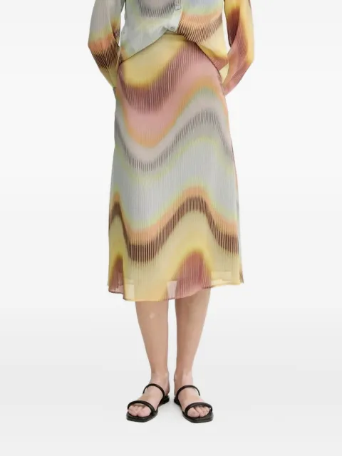 PS Paul Smith wave-print midi skirt
