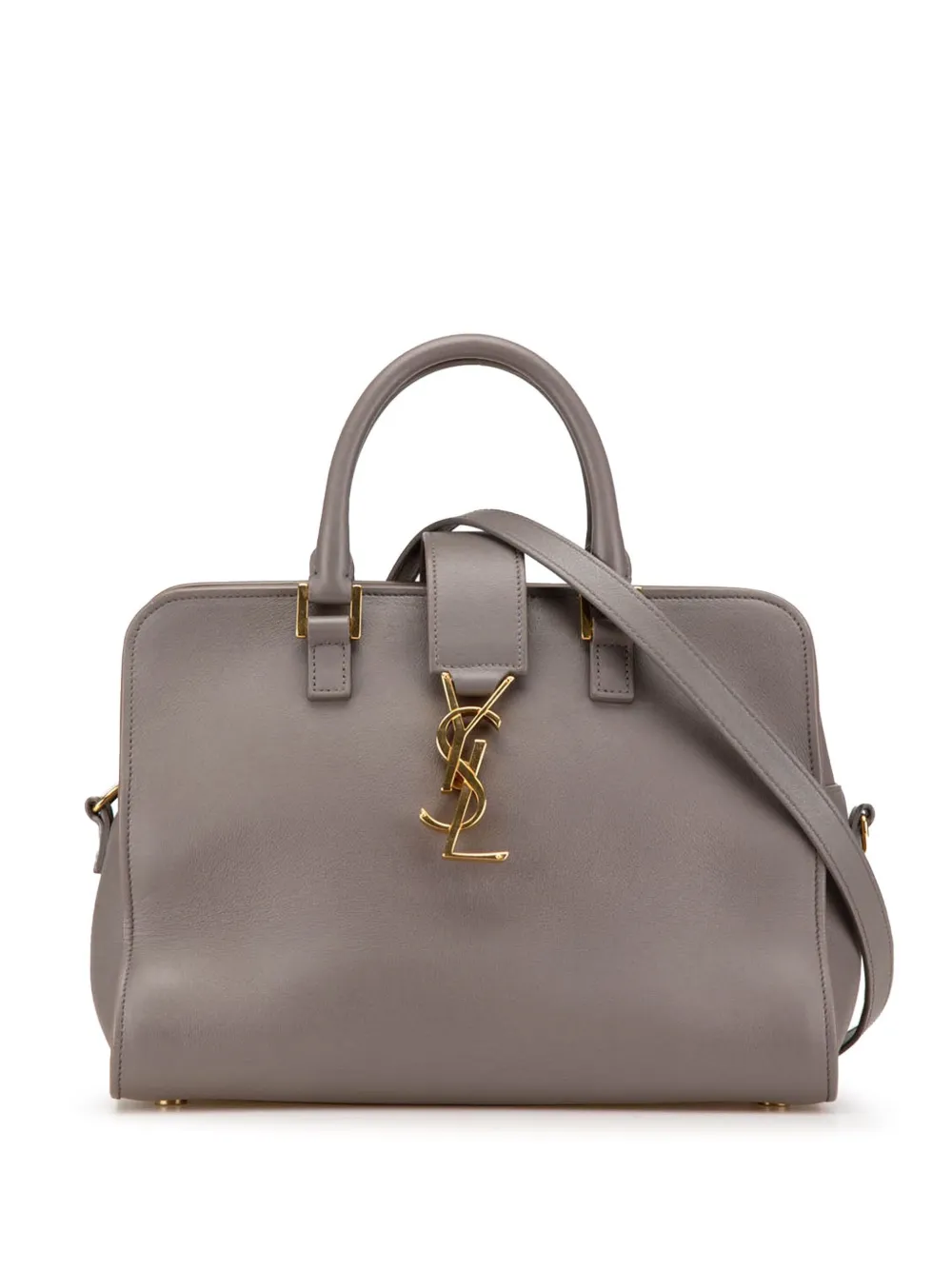 Saint Laurent Pre-Owned 2014 Baby Leather Monogram Cabas satchel | Grey | Image 1
