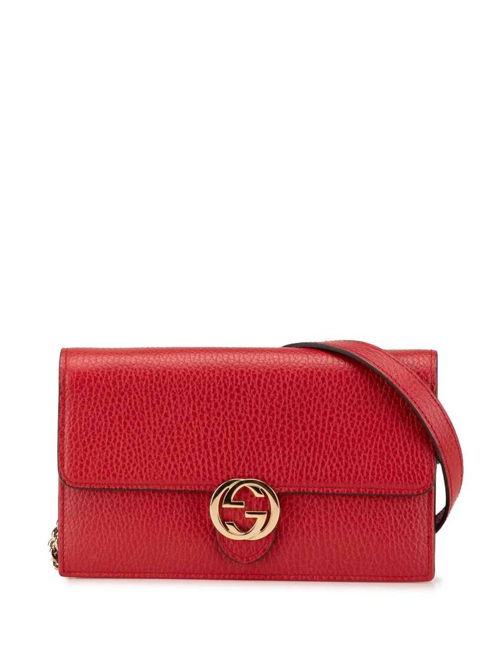 Gucci Pre-Owned 2000-2015 レザー インターロッキングG ダラー ウォレットオンチェーン ショルダーバッグ - Gucci Pre-Owned 2000-2015 レザー インターロッキングG ダラー ウォレットオンチェーン ショルダーバッグ -