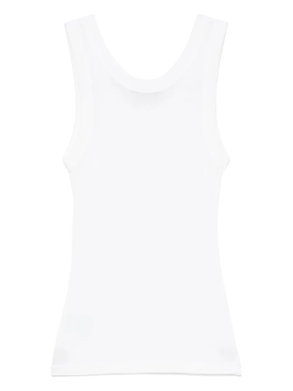 Roberto Collina Geribbelde tanktop Wit