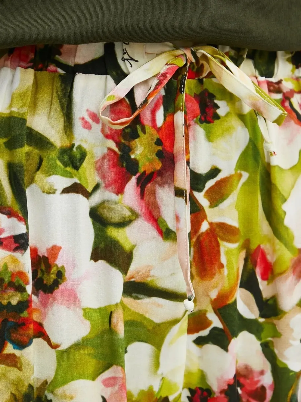 LIU JO floral-print drawstring short shorts Groen