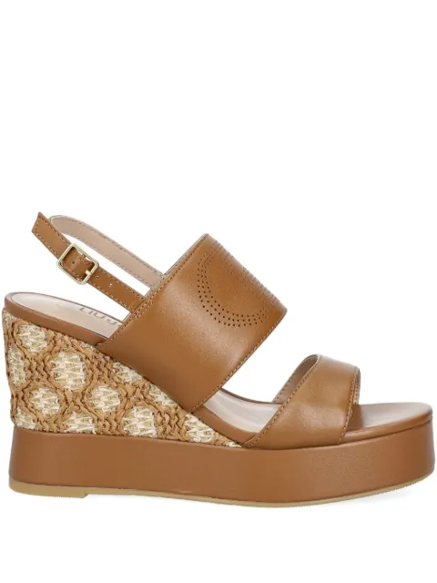 LIU JO braided-detail wedge sandals