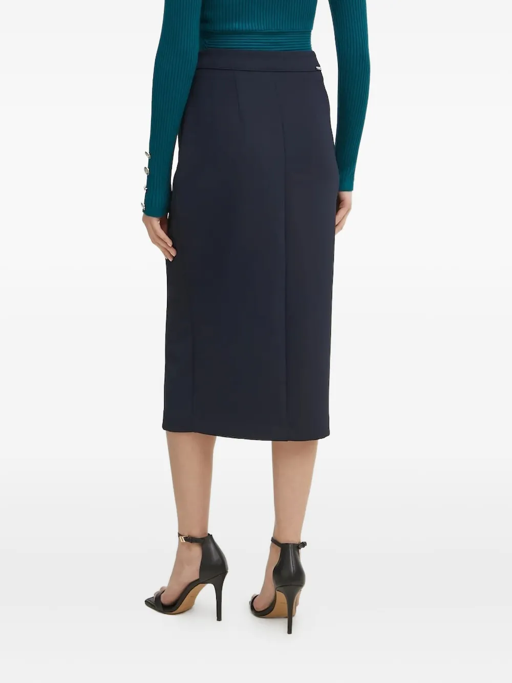 Liu •jo Button-up Midi Skirt In Blue