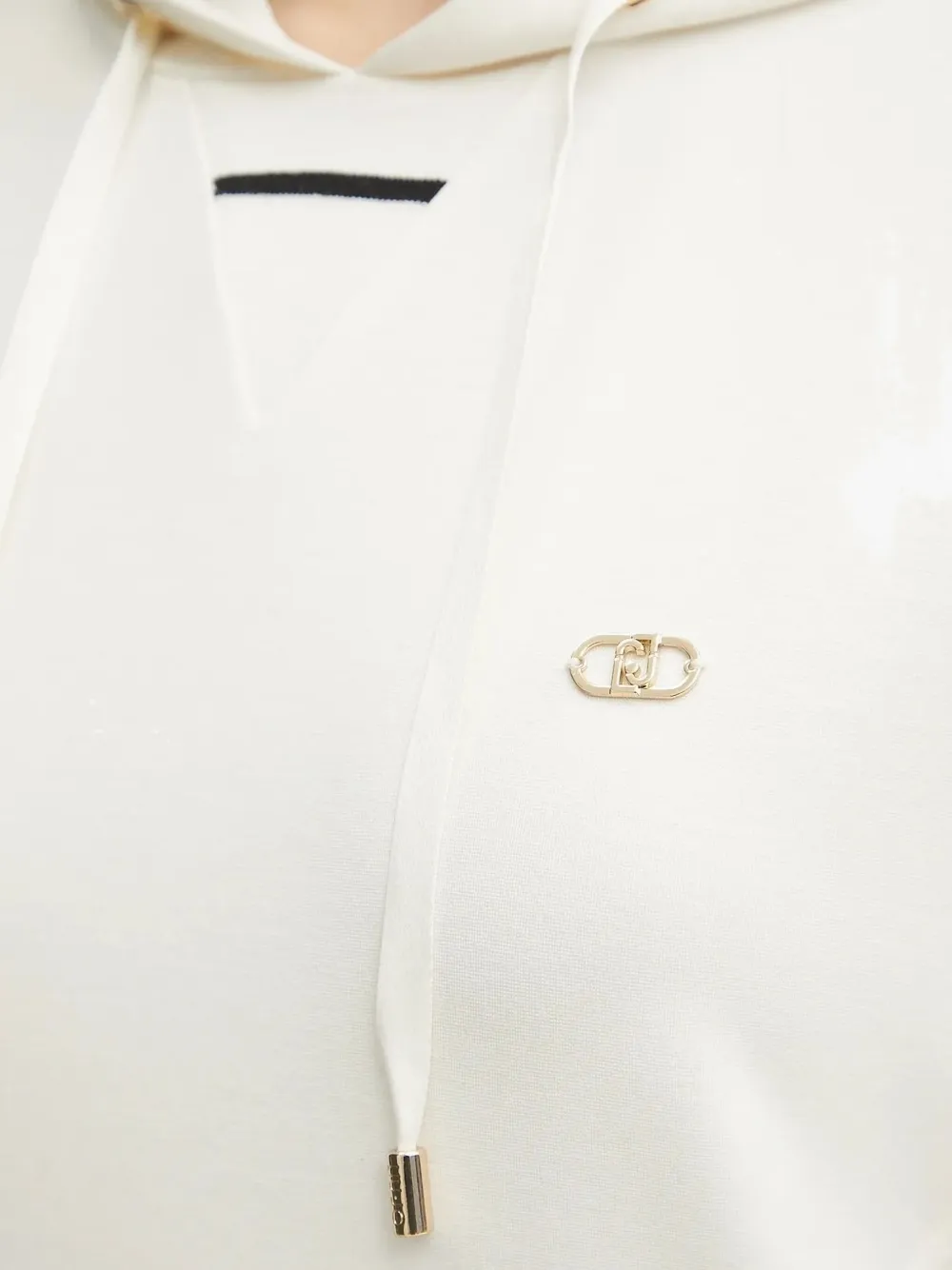 Liu •jo Logo-plaque Hoodie In White