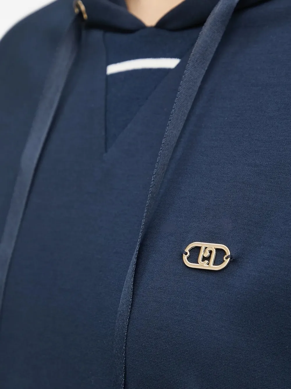 LIU JO Hoodie met logoplakkaat Blauw