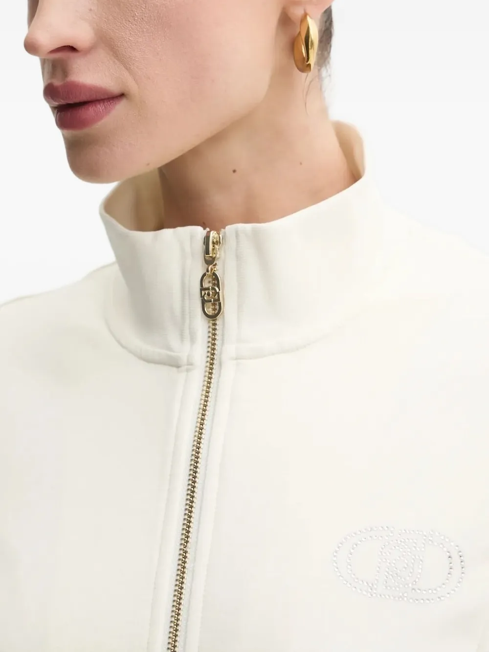 Liu •jo High-neck Zip-front Tracksuit In White