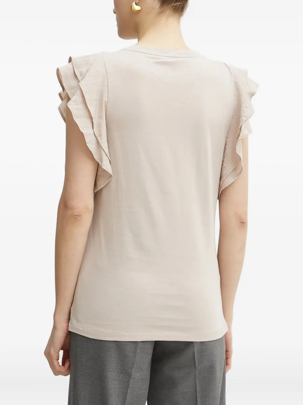 LIU JO Top met ruchemouwen - Beige