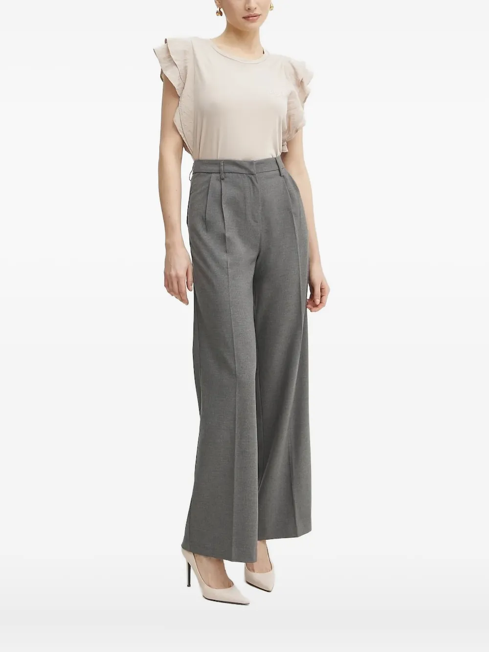 LIU JO Top met ruchemouwen Beige