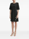 LIU JO button-detailed short-sleeved mini dress - Black