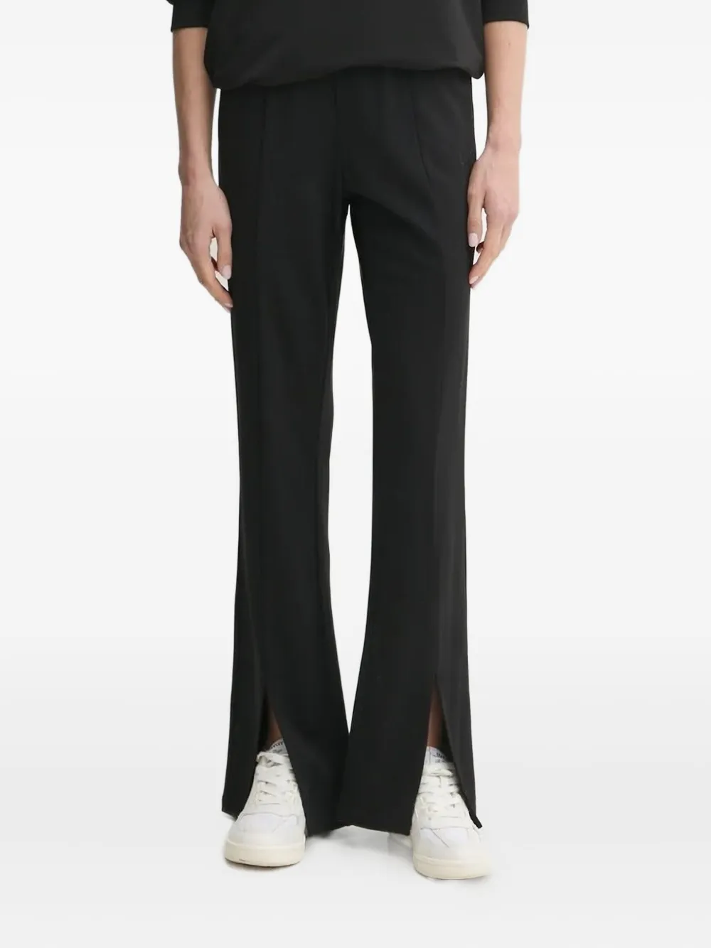 LIU JO split-hem pants Zwart