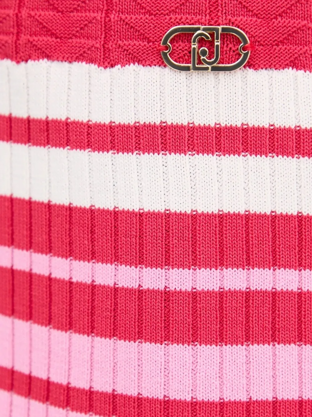 Liu •jo V-neck Ribbed Sweater In Pink