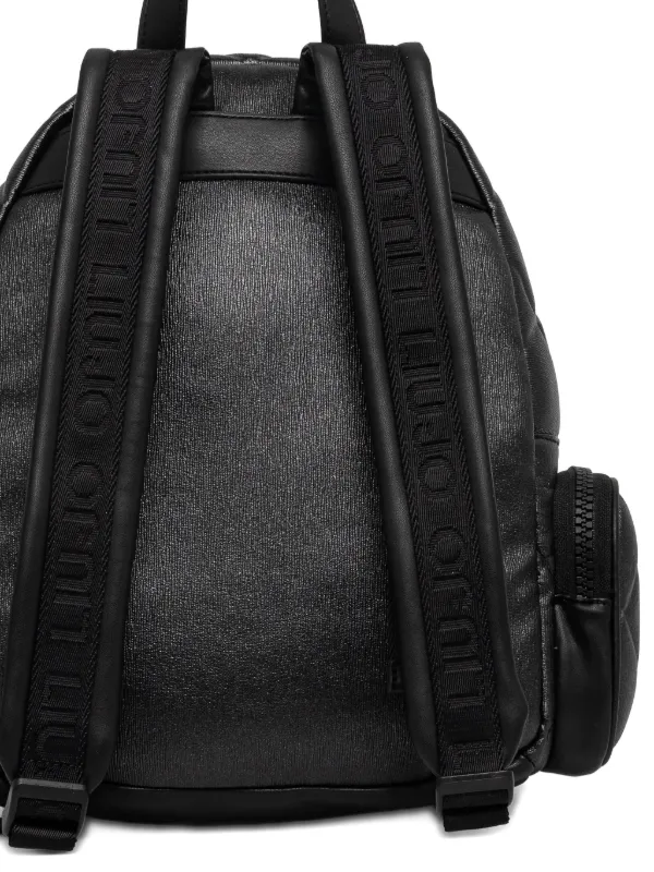 バックパック・リュック LIU JO LOGO BACKPACK LIU JO ロゴパッチ バックパック | ブラック | FARFETCH JP