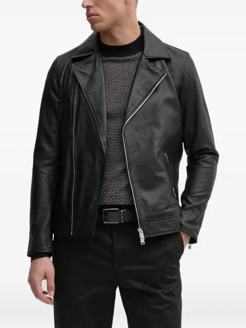 LIU JO asymmetrical zip leather jacket