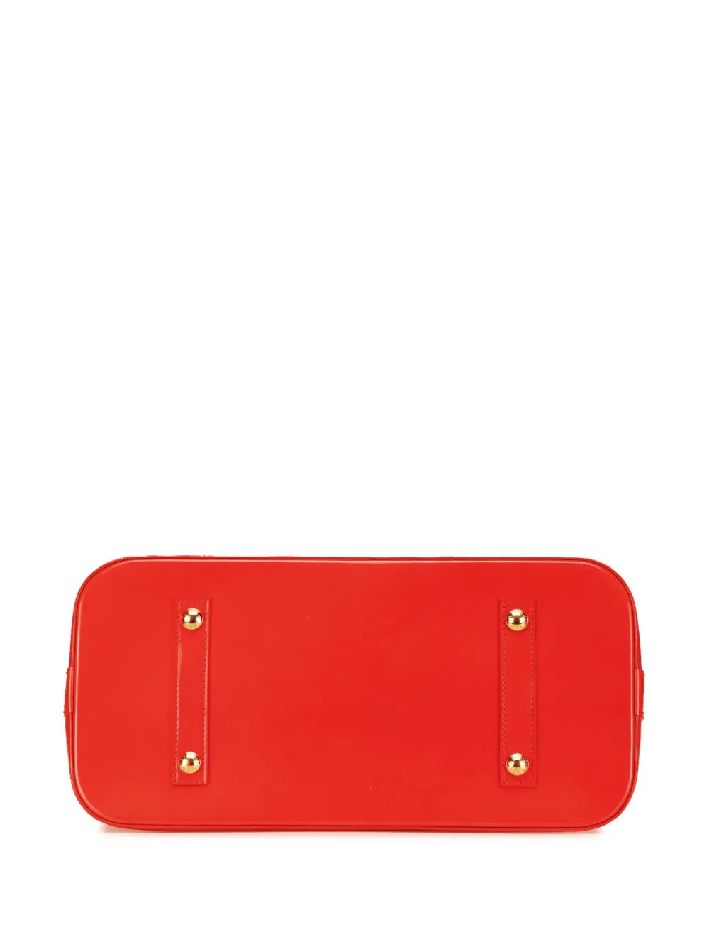 Pre-owned Louis Vuitton 2012 Monogram Vernis Alma Gm Handbag In Red