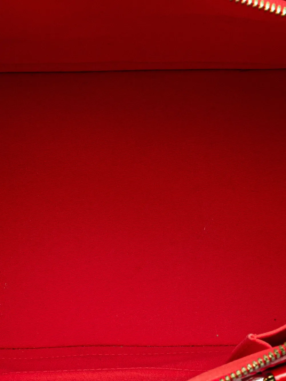 Pre-owned Louis Vuitton 2012 Monogram Vernis Alma Gm Handbag In Red