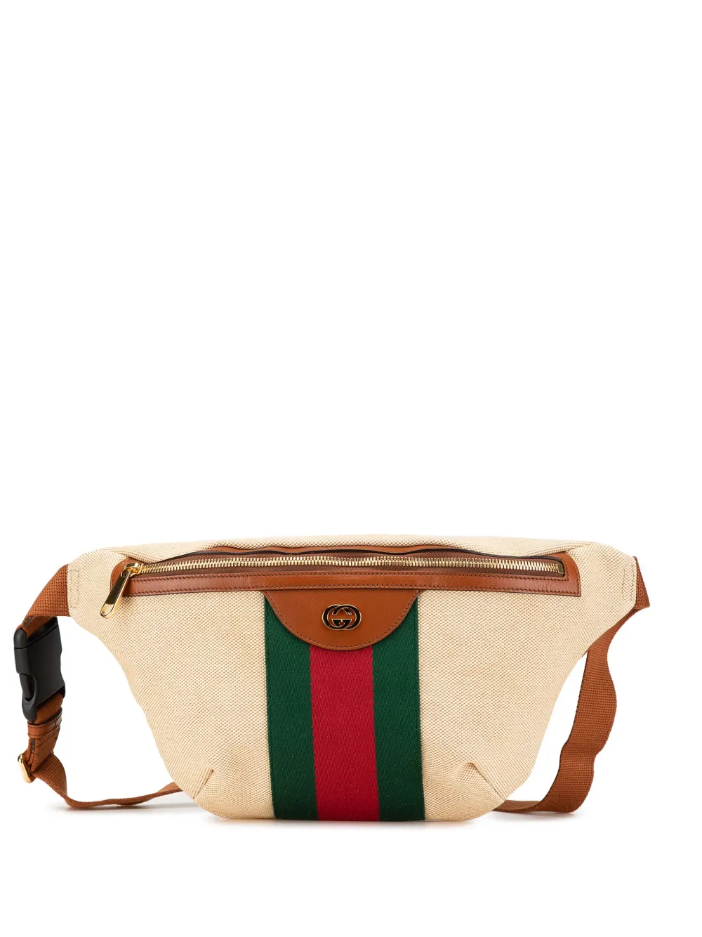 Gucci Pre-Owned Marsupio in tela con decorazione Web 2000-2015 | marrone | Image 1