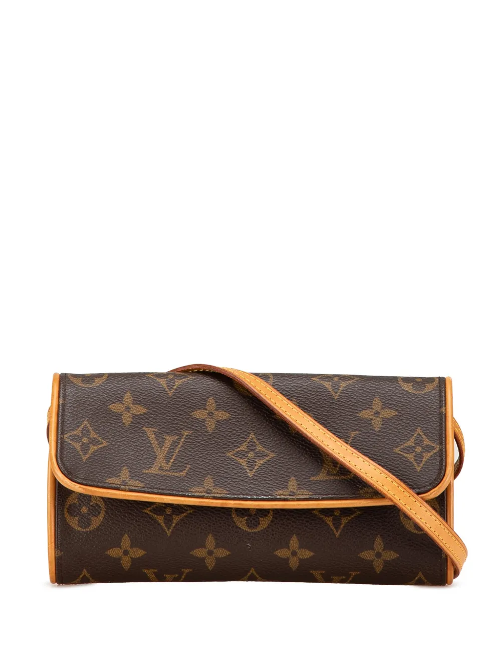 Louis Vuitton Pre-Owned 2001 モノグラム ポシェットツイン PM ショルダーバッグ - ブラウン Louis Vuitton Pre-Owned 2001 モノグラム ポシェットツイン PM ショルダーバッグ - ブラウン