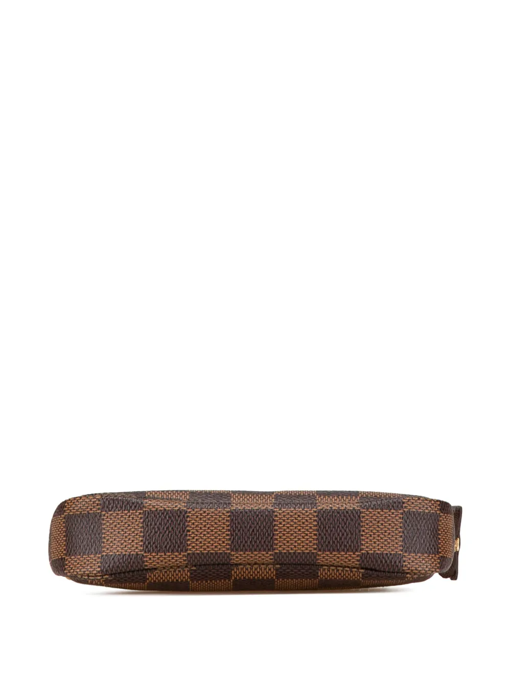 Pre-owned Louis Vuitton 2009 Damier Ebene Trunks And Bags Mini Pochette Accessoires Handbag In Brown
