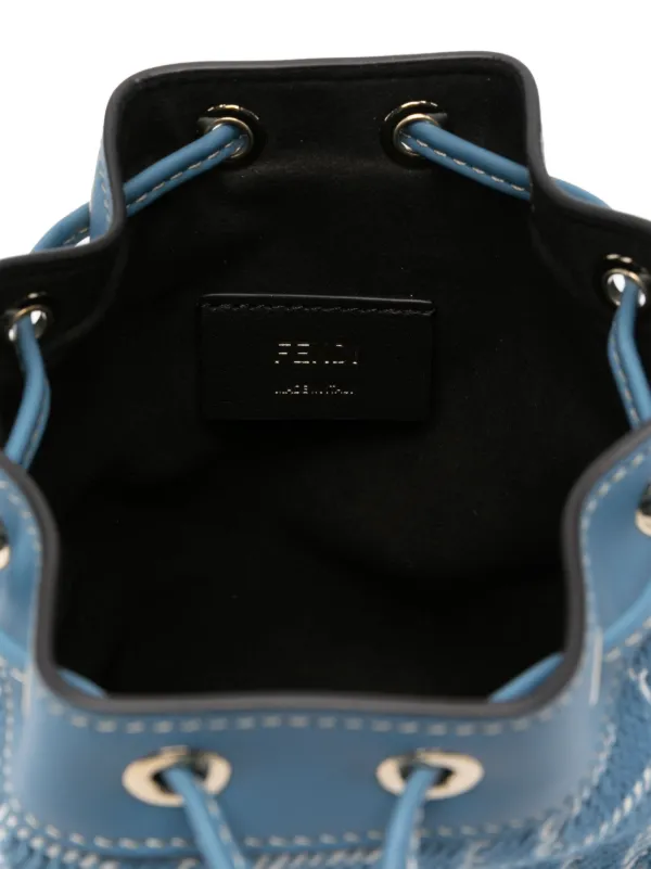 FENDI モン トレゾール バケットバッグ | ブルー | FARFETCH JP