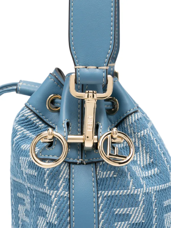 FENDI モン トレゾール バケットバッグ | ブルー | FARFETCH JP