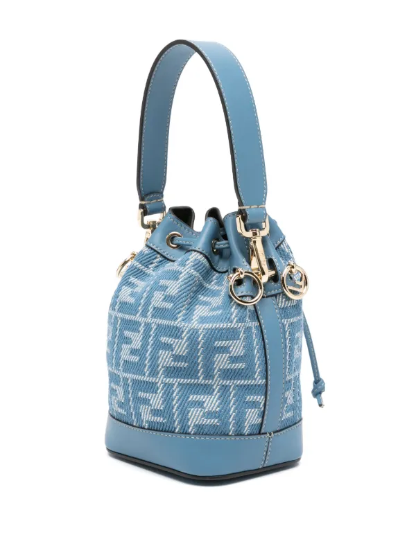 FENDI モン トレゾール バケットバッグ | ブルー | FARFETCH JP