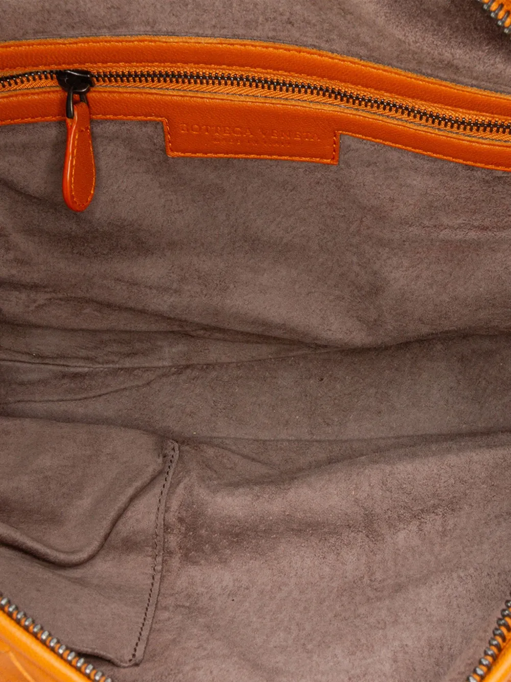 Pre-owned Bottega Veneta 2012-2024 Nappa Intrecciato Montaigne Shoulder Bag In Orange