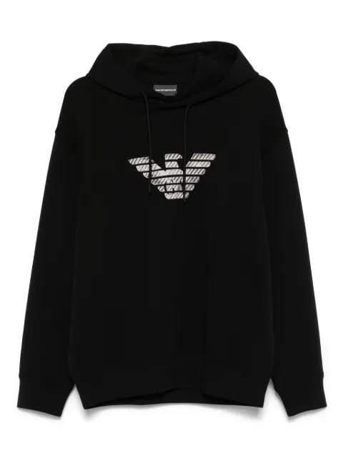 Emporio Armani logo-embroidered hoodie