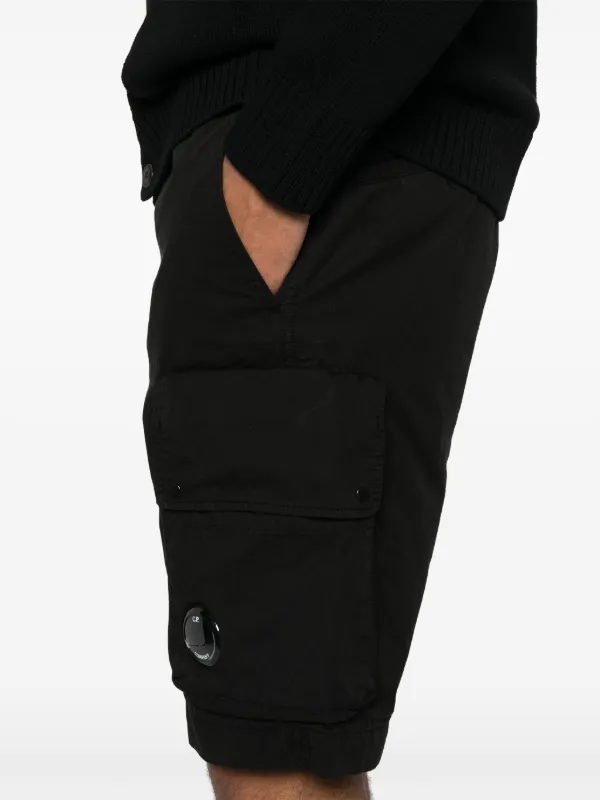 C.P. Company Lens-detail Cargo Shorts | Black | FARFETCH