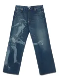 Junya Watanabe MAN printed jeans - Blue