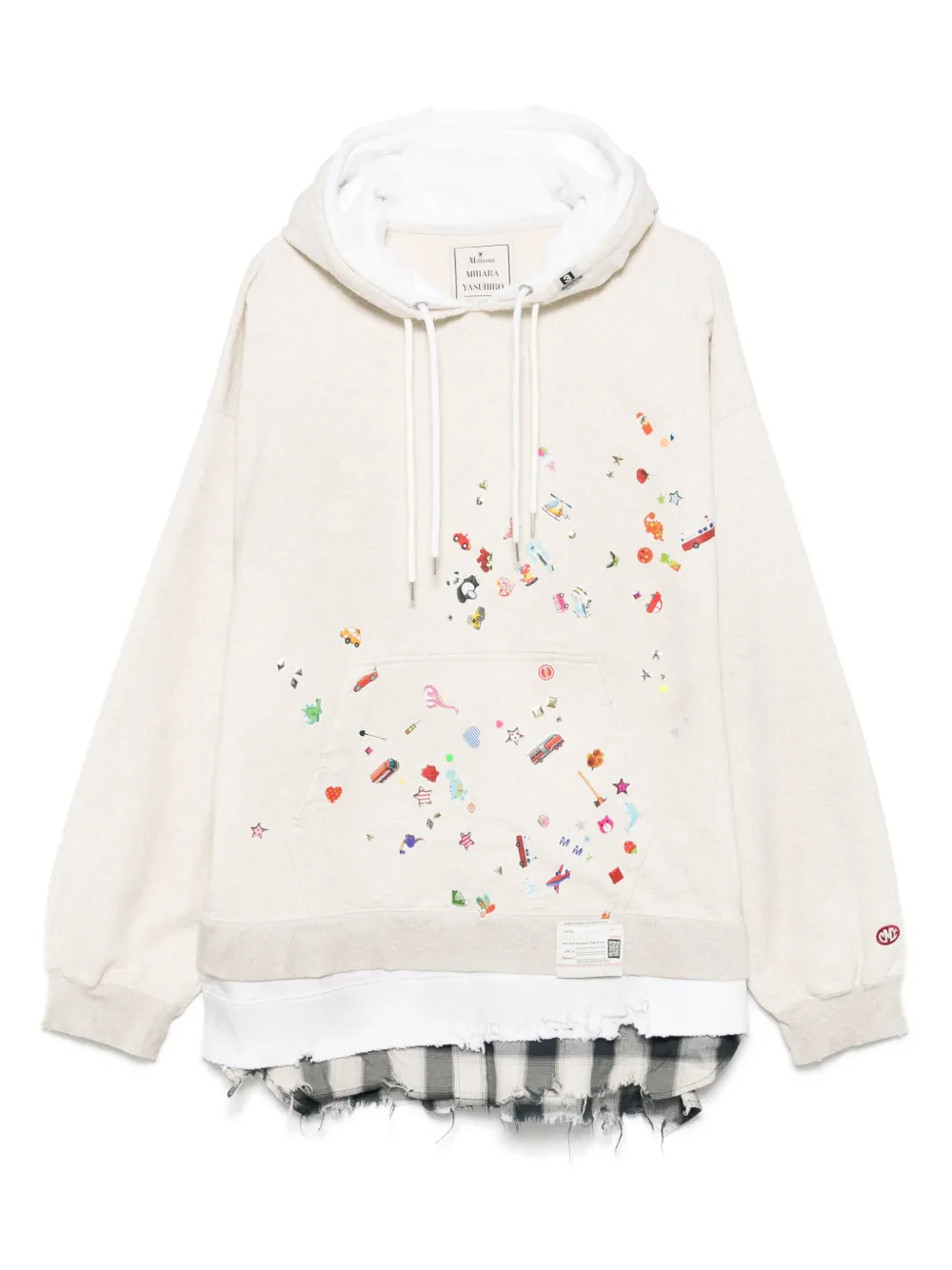 Maison MIHARA YASUHIRO layered hoodie | Neutrals | Image 1