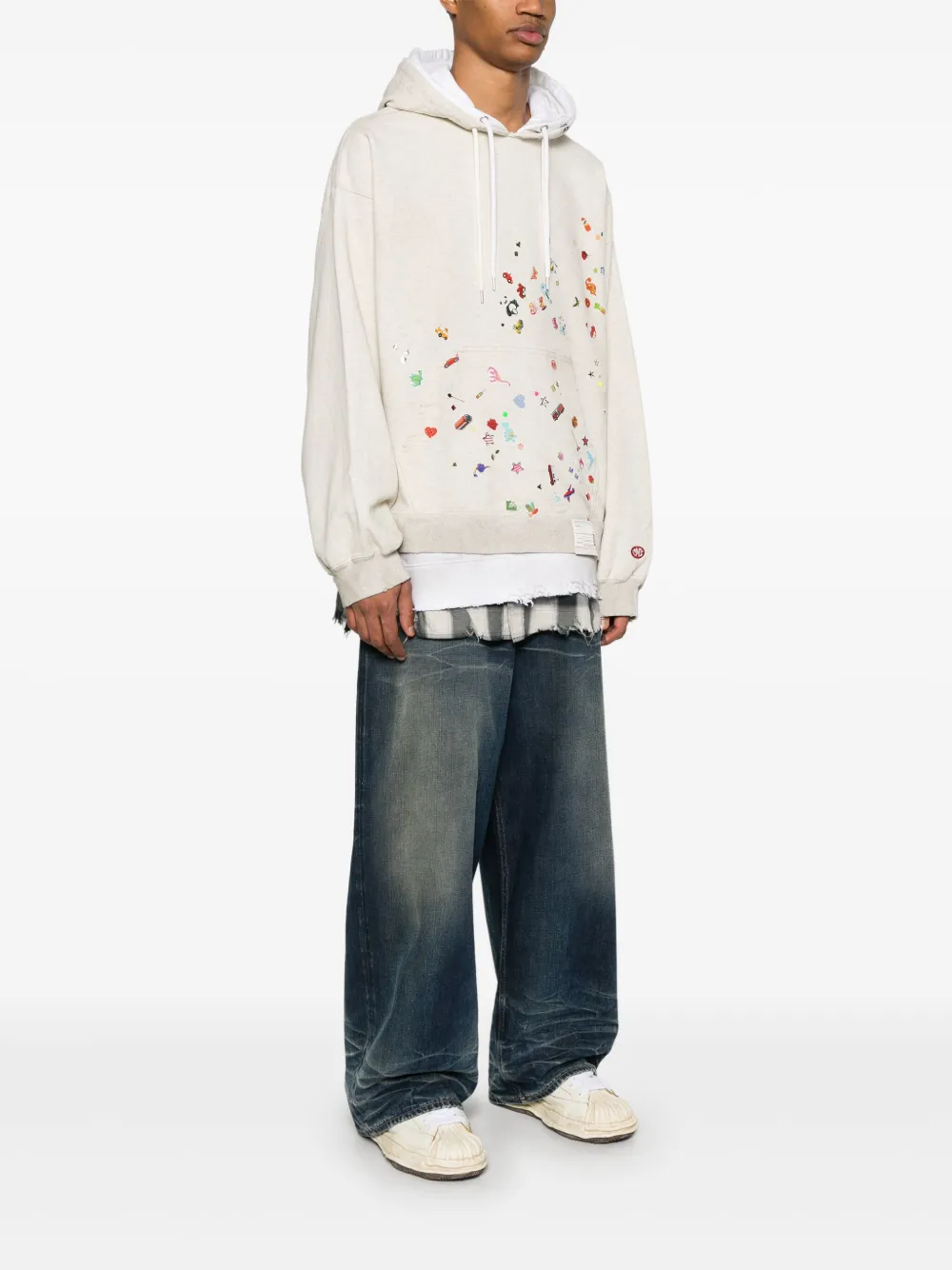 Maison MIHARA YASUHIRO Gelaagde hoodie Beige