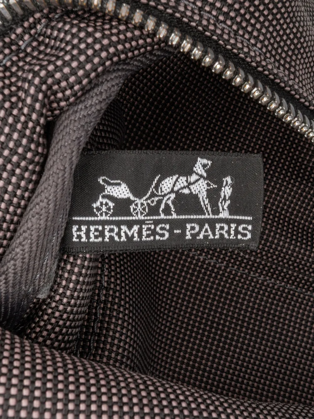 Pre-owned Hermes 20th Century Toile Herline Mm Tote Bag In Brown