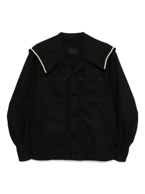 Simone Rocha Beaded Sailor Collar Workwear Jacket