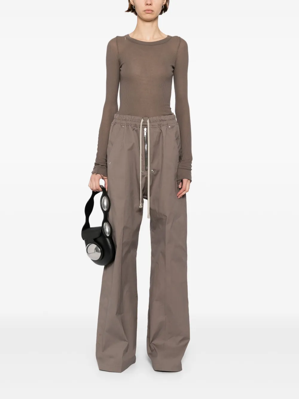 Rick Owens Broek met wijde pijpen Bruin