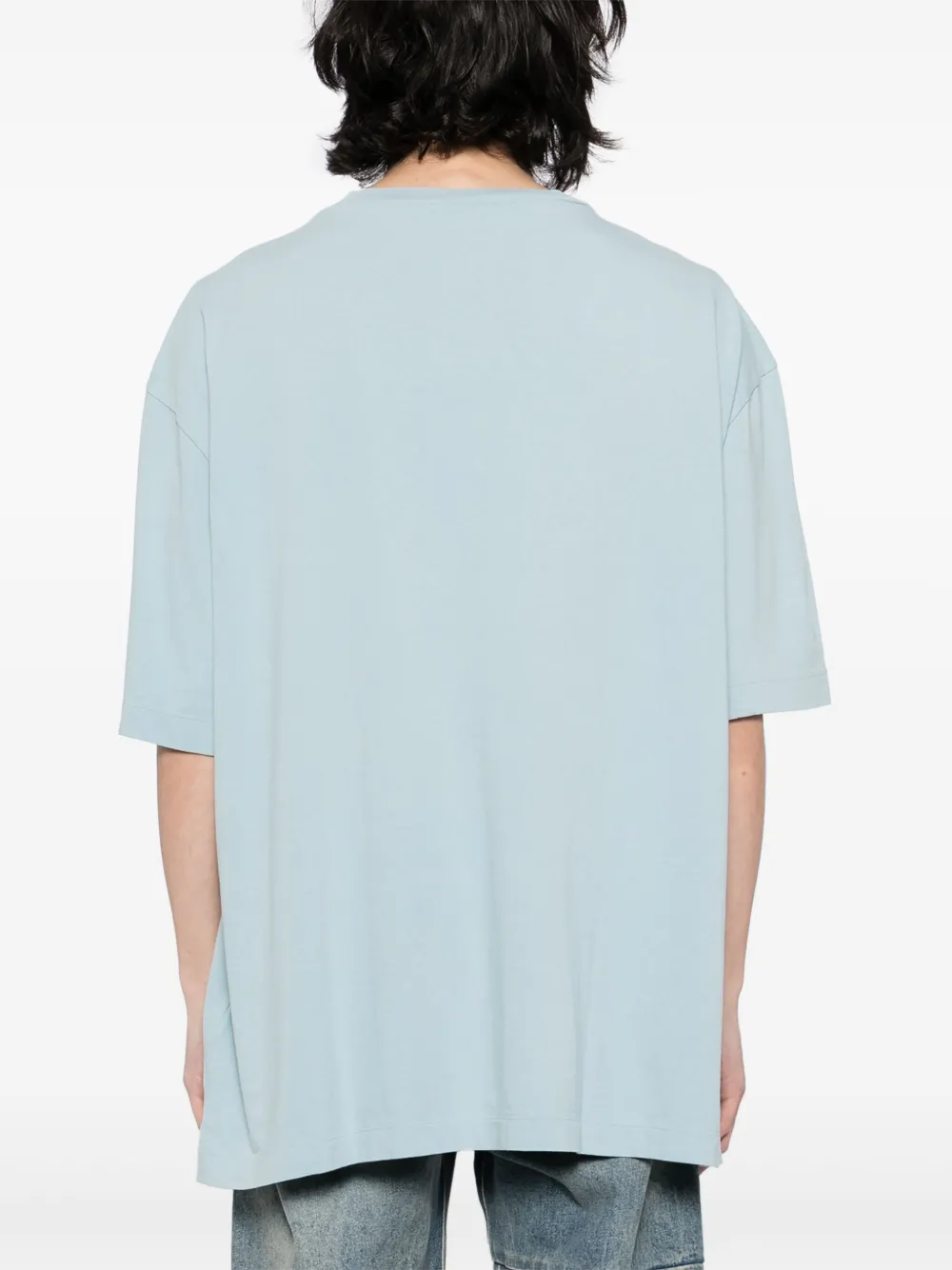 Maison Margiela T-shirt met geborduurd logo Blauw