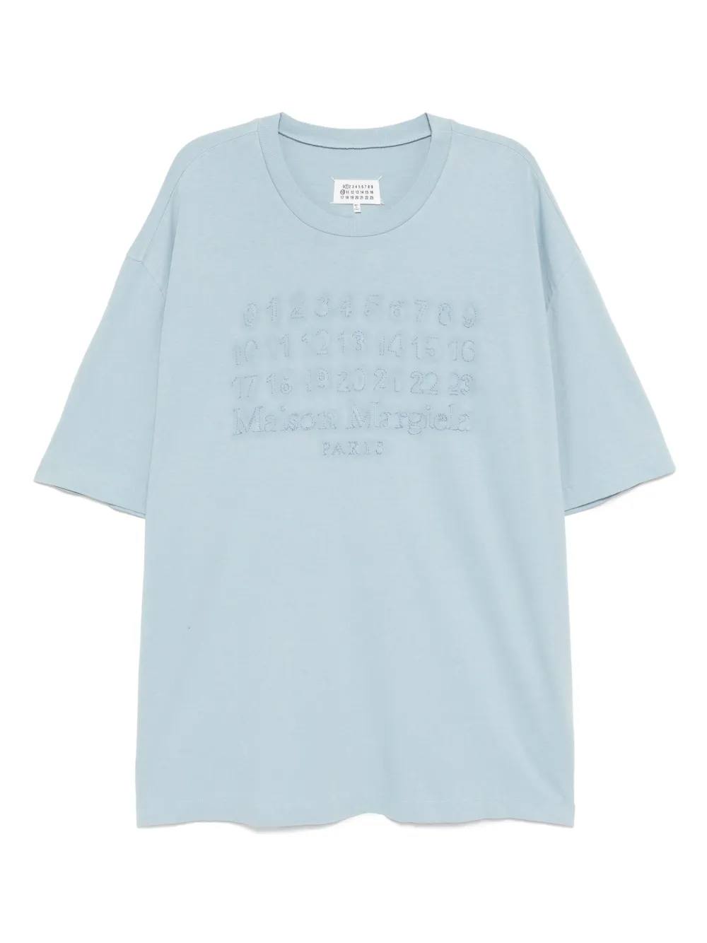Maison Margiela T-shirt met geborduurd logo Blauw