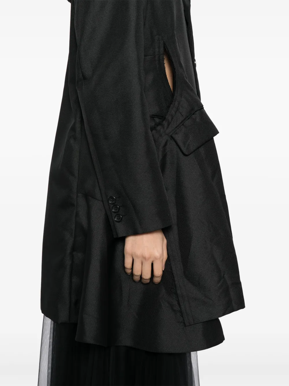 Comme Des Garçons Comme Des Garçons Blazer met enkele rij knopen Zwart