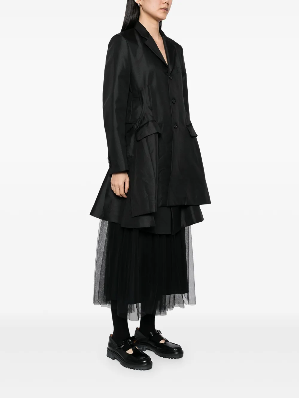 Comme Des Garçons Comme Des Garçons Blazer met enkele rij knopen Zwart