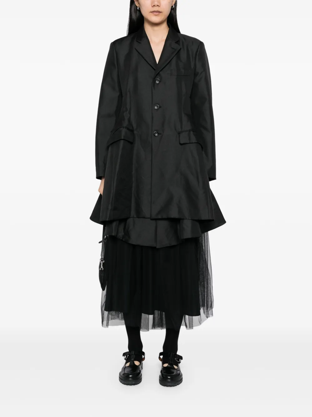 Comme Des Garçons Comme Des Garçons Blazer met enkele rij knopen Zwart