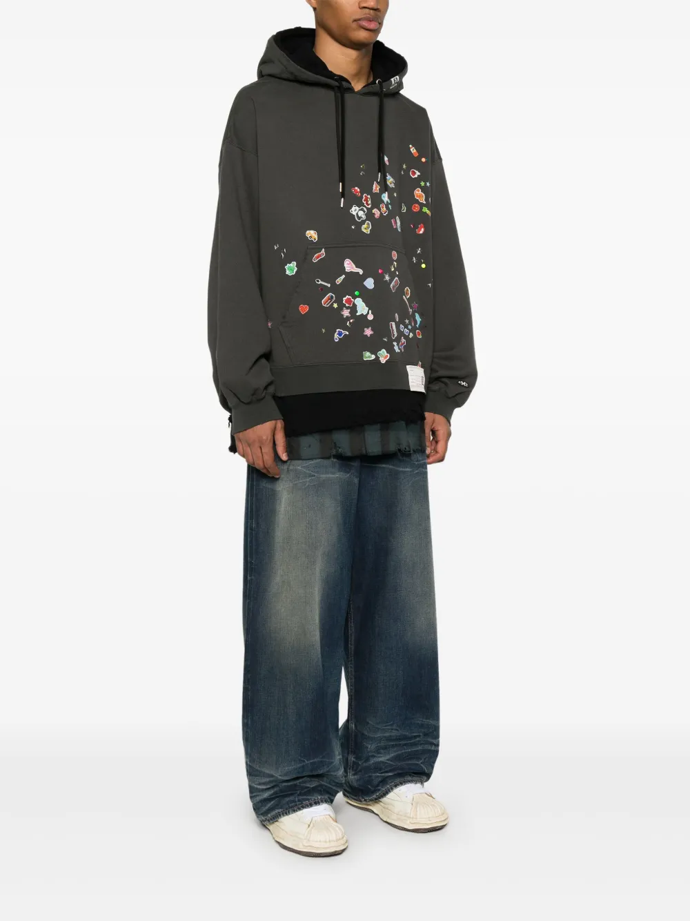 Maison MIHARA YASUHIRO Gelaagde hoodie Zwart