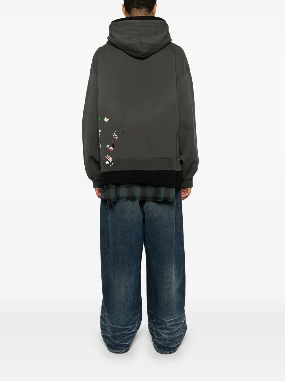 Maison MIHARA YASUHIRO Gelaagde hoodie Zwart