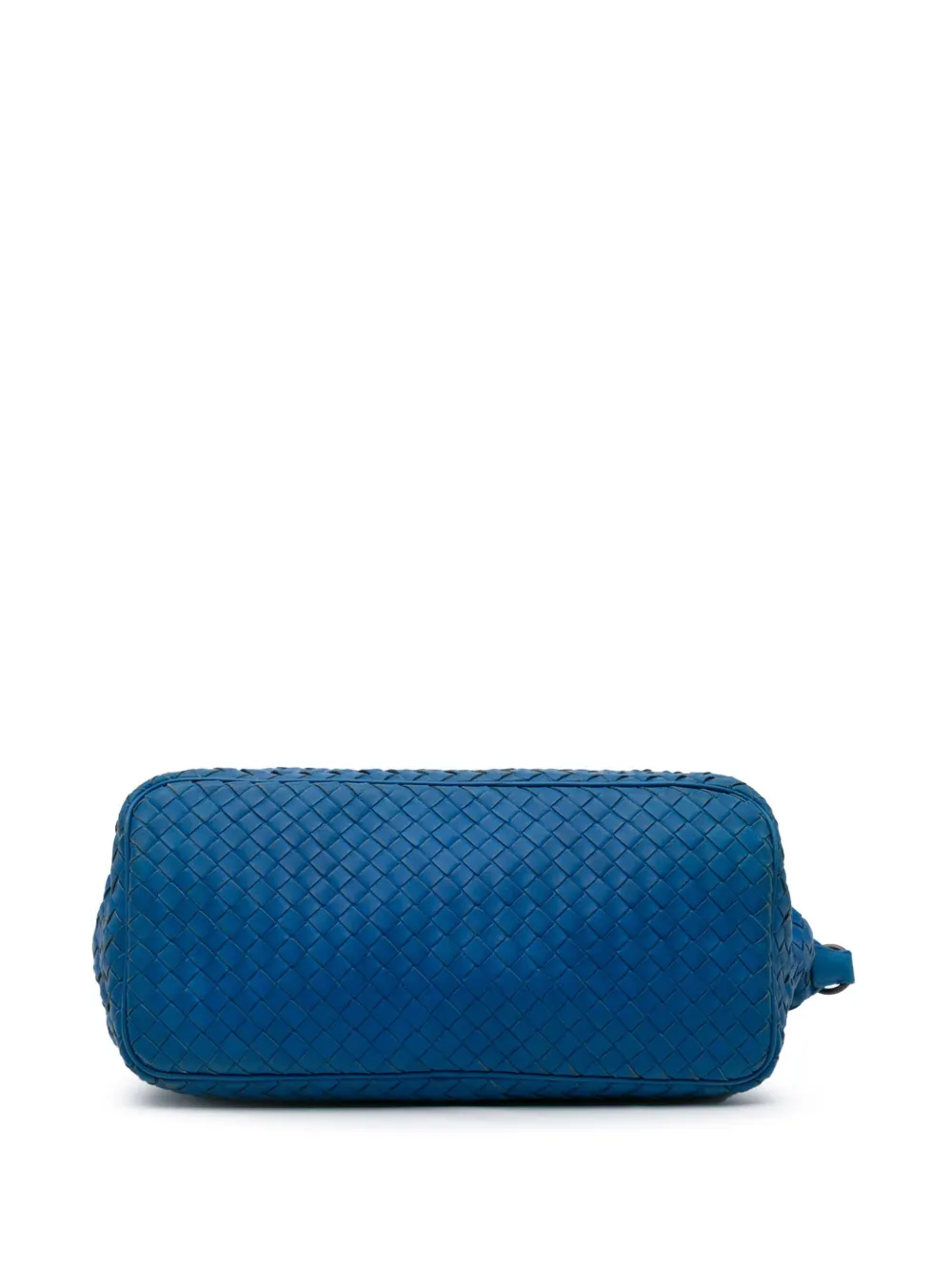 Pre-owned Bottega Veneta 2012-2024 Nappa Intrecciato Shoulder Bag In Blue