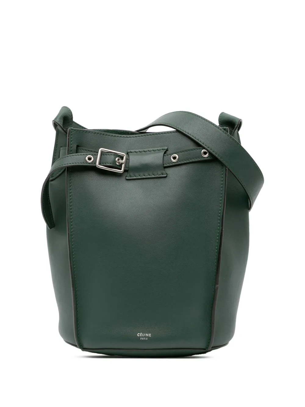 Céline Pre-Owned 2017 Leather Big Bag Bucket crossbody bag - グリーン Céline Pre-Owned 2017 Leather Big Bag Bucket crossbody bag - グリーン