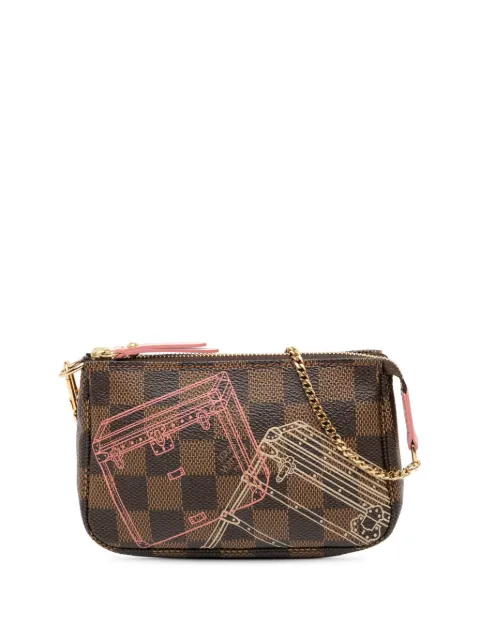 Louis Vuitton Pre-Owned 2014 Damier Ebene Christmas Animation Mini Pochette Accessories handbag