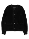 ZZERO BY SONGZIO round-neck denim jacket - Black