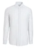 Lardini striped button-up shirt - White